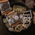 120Piece Steampunk Junk Journal Supplies Small Vintage Scrapbook Materials Paper for Journaling Kit. 