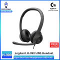 ( Branded Without Box ) H390 Wired Headset, Stereo Headphones with Noise-Cancelling Microphone, USB, In-Line Controls, PC/Mac/Laptop - Black USB Headset / Headphone with Noise Cancelling Mic ( H390, H340 H111 H110 ) ). 