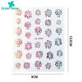 Nail Art Stickers Colorful Gradient Nail Stickers Long-lasting Holographic Sparklers for Stunning Nail Art 6 Sheets Gradient Nail Decals. 