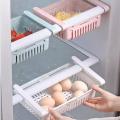 Adjustable Plastic Fridge Storage Basket Stretchable Organizer Drawer. 