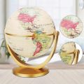 Retro Rotating World Globe Earth Antique Home Office Desktop Decor Geography Educational Learning Map School Supplies. 