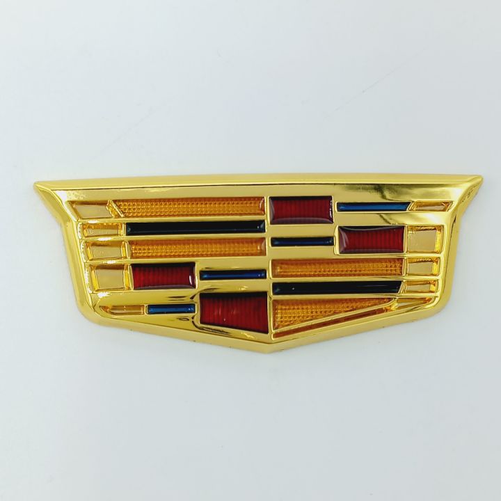 Cadillac Logo Metal Car Emblem - Gold-