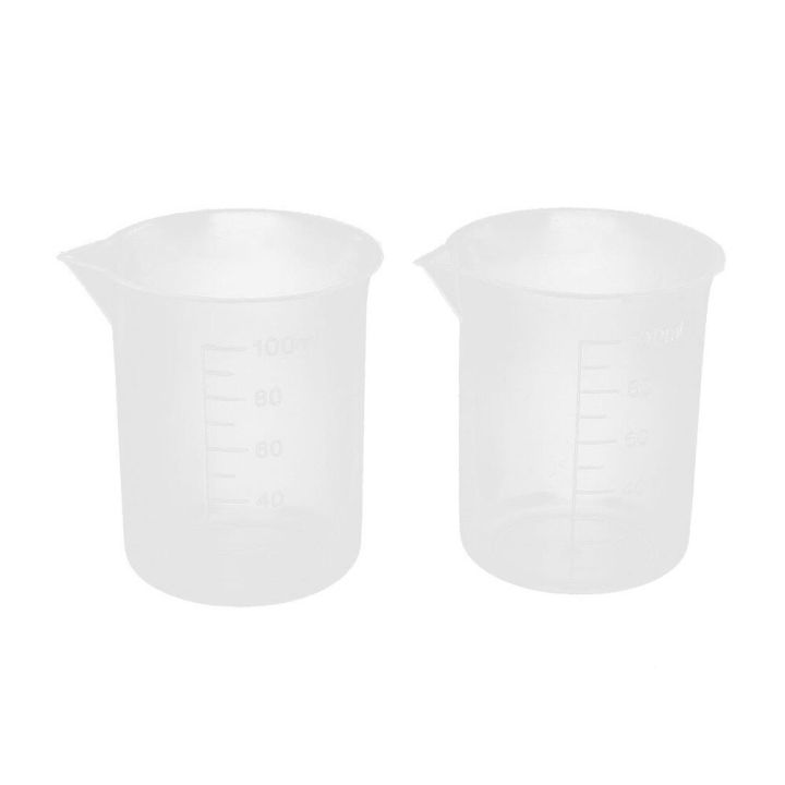 【shengxiong6525】2pcs NEW-Kitchen Lab Graduated Beaker Clear Measuring Cup Thicken with Jug 200ML