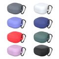 For New Samsung Galaxy Buds Live/Pro Solid Color Anti-fall Earphone Protective Case with Hook. 