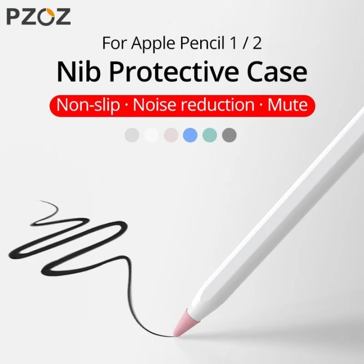 PZOZ 8pcs Protective Case For Apple Pencil 1 2st Silicone Protector Case For Apple Pencil2 Pen Point Stylus Penpoint Cover Case