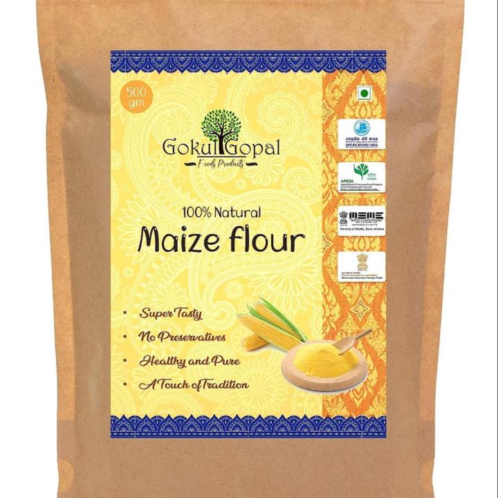 Makki Atta (Maize Flour, Gluten Free, Iron, phosphorous & zinc Rich, Healty Makke ka Ata) (500 gram)