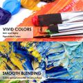 12Pcs Acrylic Color Paint Set 12Pcs Artist Painting Brushes Set Pack Of 2 Multicolor. 
