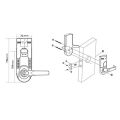 Digi Electronic Biometric Fingerprint Door Lock + Keypad Set Intersected Gold + Silver (Left Hand Door). 