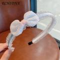 ECHIDNA Kids Princess Headband Shiny Kids Imitation Pearls Bowknot Decor Hair Hoop. 