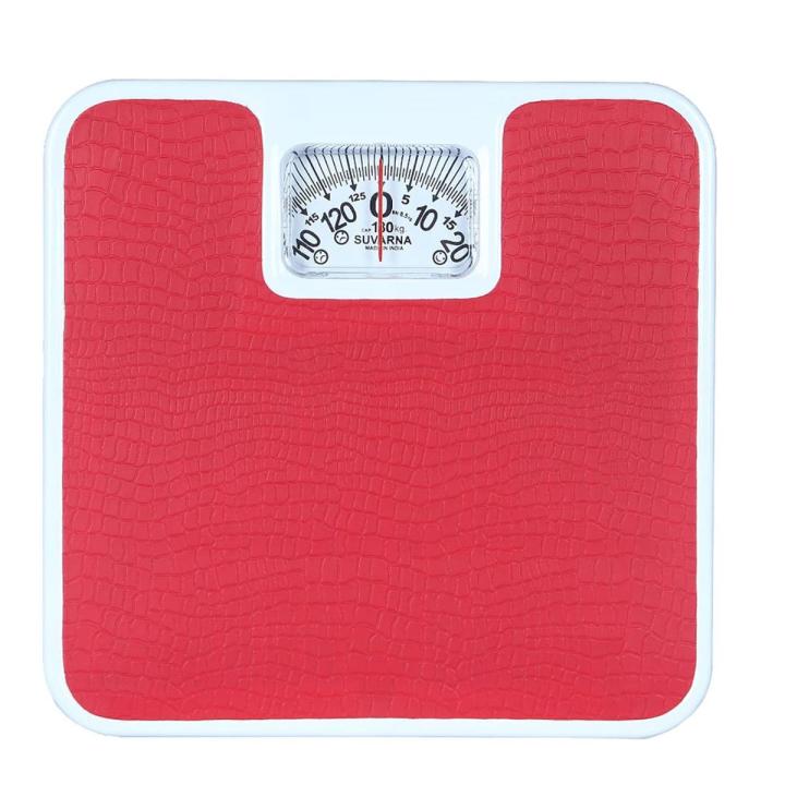 Random Color - 130 Kg Capacity Analog Mechanical Body Weight Machine with Rotating Dial Display, Reliable Scale Track, Non-Slip & Scratch Resistant Platform Scale, Bathroom Scale, Weight Machine