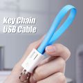 USB C Data Wire Type C Keychain USB Cable Micro USB Data Sync Mini Key Chain Charger Cord Keychain Lanyard Design 20cm Phone Accessories. 