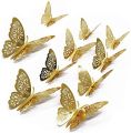 BUTTERFLY DECORATION STICKERS DIY WALL DECORATIONS NURSERY ROOM DECOR BUTTERFLY STICKS PACK OF 12 PCS. 