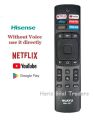 HISENSE Remote for Smart LED TV with NETFLEX & YouTub & Google Play  Button. 