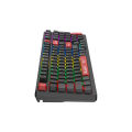 WS98 Dual-Core RGB Wireless Mechanical Keyboard - Multi-Mode Connection - WaveLink Connectivity - BLMS Mechanical Switch - System Swap - Quiet Typing - Sports Red. 