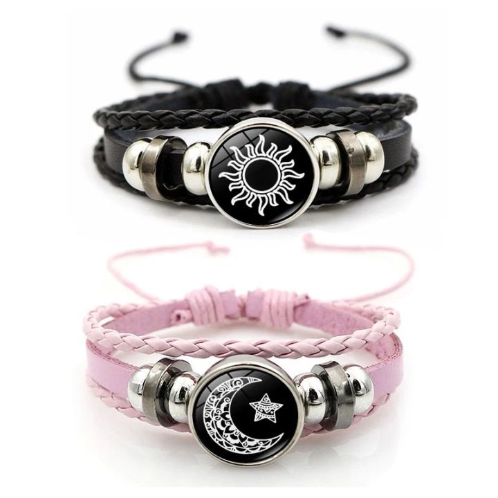Luminous%20Sun%20&%20Moon%20Couple%20Bracelets%20%E2%80%93%20Adjustable%20Black%20&%20Pink%20Braided%20Leather%20Matching%20Bracelets%20for%20Couples,%20Glow-in-the-Dark%20Charm%20Jewelry%20Gift%20for%20Him%20&%20Her%20-%20Image%202
