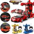 Rc Transformer Lamborghini Car Toy Remote Control Rechargeable 2 IN 1 Robot Car. 