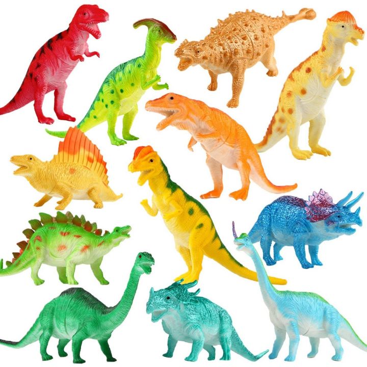 Toys Dinosaur Figure, 5 & 6 Inch Dinosaur Toy Playset(10 Pack), Safe Material Assorted Realistic Dinosaur, Vinyl Plastic Dino Dinosaur Set Party Favors Toys for Kids Boys Toddler Educational