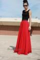 (Customized) BRANDED Red Long Chiffon Skirt (With Inner Malai Crepe) For Women, Skirt, Chiffon Skirt, long skirt, skirts for girls, long skirts for girls, long skirt, maxi skirt, skirts for women, ladies skirts,. 