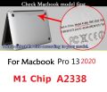 Silicon US Layout For Macbook Pro 13 2020 M1 Chip A2338 Keyboard Cover For Macbook M1 Chip Pro 13 A2338 Keyboard Skin Protector. 