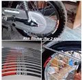 Rim Sticker For Honda 125 and 70cc All Motorcycles for Both Tires (16pcs) Reflective Vinyl Wheel Sticker. 