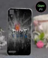 Oppo F1 Mobile Cover Fire Style - Grey. 