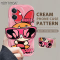 Hontinga for OPPO A3x Back Cover With Holder Fashion Girls Texture Phone Case Wavy Edge Soft Silicone Cover. 