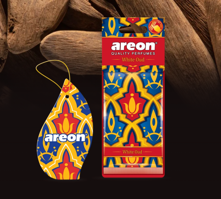 AREON MON ORIENT - WHITE OUD - Car HANGING PERFUME Card -