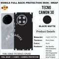 TECNO CAMON 30 BACK 360 premium Protection Skin Wrap full cover Premium Quality skin wrap sheet for tecno camon 30. 