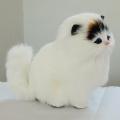 Plush Simulation Cat Electronic Pet Doll Imitation Animal Toy with Meow Sound Function Children's Cute Pet Toy Model Christmas Gift. 