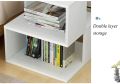 Creative sofa side table bedside table modern end side coffee table with storage shelf living room bedroom furniture in Ready To Assemble Form. 