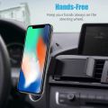Tongdaytech Universal Car Phone Holder Double Base Air Vent Mount 360 Rotation Stand For Iphone XS 11 12 Pro Max Samsung In Car. 