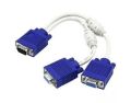 VGA Y Cable (1 Male VGA to 2 Female VGA Ports) - VGA Splitter Cable. 