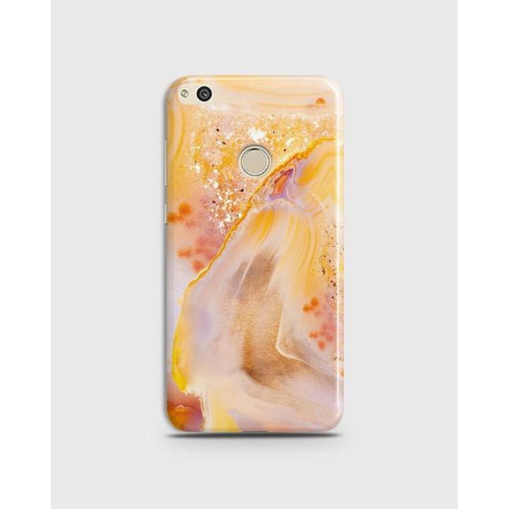 Huawei P9 Lite (2017) Cover 3D Hard Case Orange Glitter - 1Cover2193