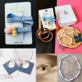 7 Pcs Blue, White Jewelry Set Gift Box Jewelry Bundle All in one Nisaa Fashion High quality Jewelry Set. 