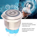 2pcs 12~24VDC Push Button Switch 19mm Round 4PIN Self Reset with Light Power Pattern. 
