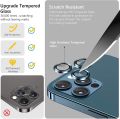 New Camera Lens Protector for IPhone 12 Pro Max 12 (6.7) inch, Premium HD Tempered Glass Metal Ring Aluminum Alloy Lens Screen Cover Film For IPhone 12 Pro Max (6.7). 