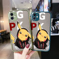 JIUMOO For Huawei P20 Pro Case Fashion Tide Cool Pikachu Brand Pattern Thin Side Square Edge New Design Shockproof Frosted Transparent Hard Phone Cases Silicone Casing Full Cover Camera Protection Softcase Boy. 