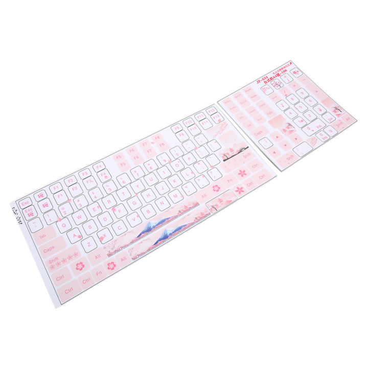 Keyboard Stickers Universal Desktop Computer Mechanical Keyboard Clear Beautiful English Keycap Button Stickers