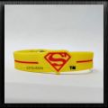 Superman Logo Men Rubber Silicone Button Bracelet For Boys. 