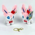 Pokemon 12cm Umbreon Sylveon Espeon Eevee Vaporeon plush Keychain Keyring Doll Pendant Toy Gifts. 
