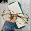Korean style polygonal large-frame myopia glasses for women with prescription lenses for round faces and small eyes 7244. 