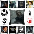 Hey You Youre Finally Awake Skyrim Meme Cushion Cover Sofa Decoration Square Throw Pillow Case 40x40cm Funny Todd Howard Printed. 
