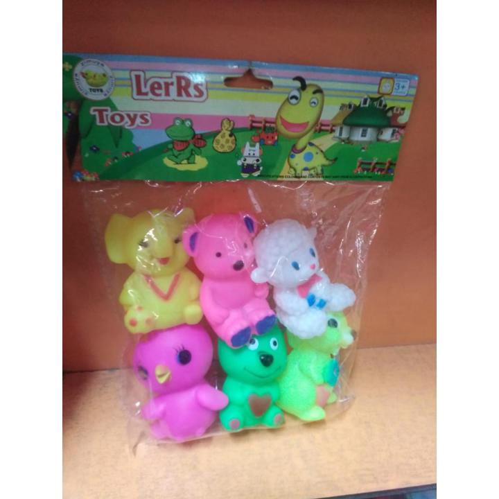 Chu Chu Rubber Sound Toys 6 Pc Set For Kids