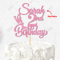 Customized 2nd Birthday Cake Topper For Party Celebration, Kids Birthday Toppers with ANY NAME, Cake Decoration. 