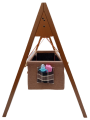 Baby Wooden Cradle Swing for Indoor and Outdoor Toddler and Baby Swing Tottal Folding Basket and Wooden Frame. 