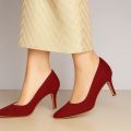 Maroon Court Shoes / Burgundy Elegance Pumps / Scarlet Stiletto Courts. 