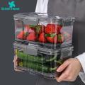 Green Home Food Container Date Reminding Refrigerator Vacuum Vegetable Fruit Storage Box. 