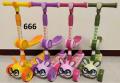 Kids Scooty Pretend Play 3 Wheel Scooter With Adjustable Height, Foldable For Kids Fiber Made. 