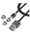 X-Cable Metal Magnetic Charging Cable With All 3 types Connector Mirco Usb / Type - C / Lightning. 