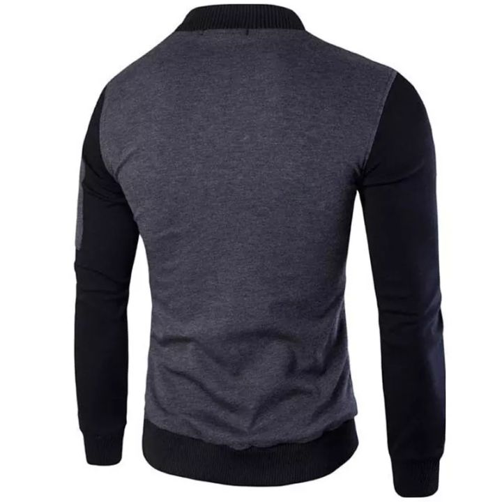 Designer%20Black%20Zipper%20Contrast%20Sleeves%20Jacket%20For%20Men%20-%20Image%203